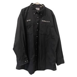 Vintage BellSouth-CWA Work Shirt 3XL Navy Heavy Duty-Stains On Back
